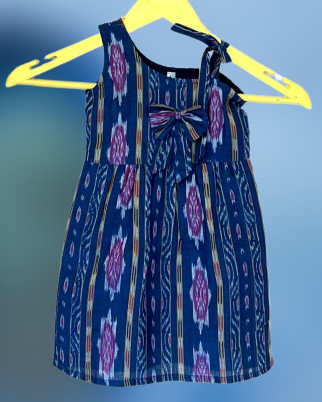 sambalpuri Handloom Pure Cotton frock for Kids Girls